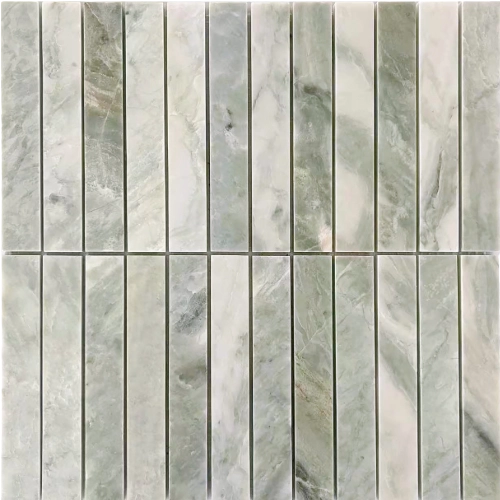 Rockart Green Marble Mix Stacked 12" x 12" Mosaic