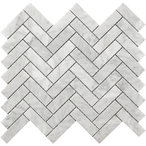 Rockart Herringbone 12" x 12" Marble Mosaic