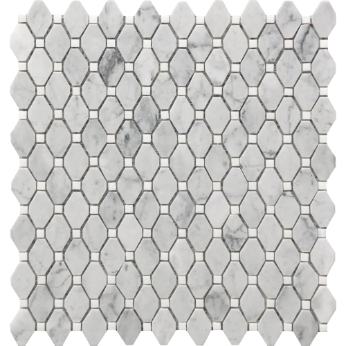 Rockart Small Rhombus 12" x 12" Marble Mosaic