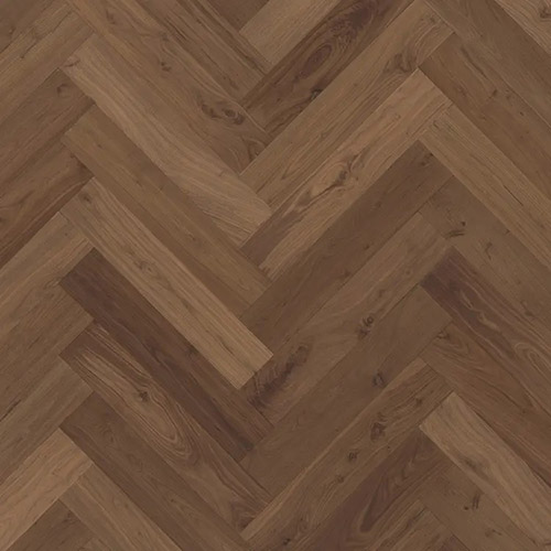 Artisan Walnut Herringbone Hardwood Flooring in Natural colorway