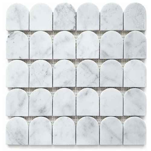 Marble Mosaic Tile Nara Carrara Arc