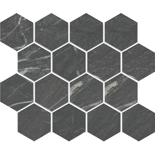 Foyer Matte 3" Hex Steely