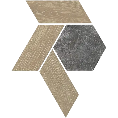 Historic Limestone Matte Hex Legacy Blend 12" x 10"