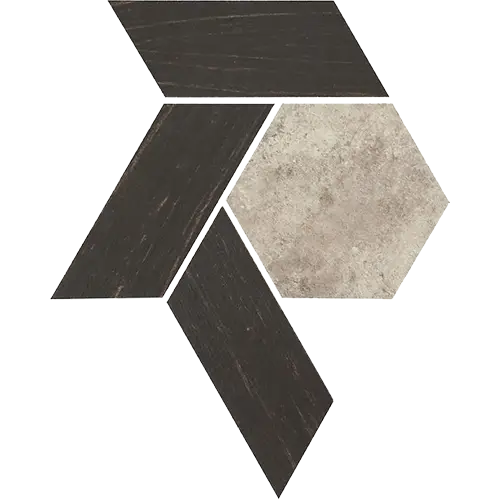 Historic Limestone Matte Hex Native Blend 12" x 10"