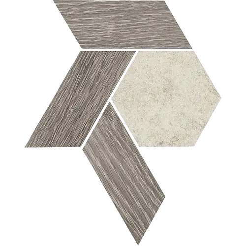 Historic Limestone Matte Hex Tradition Blend 12" x 10"