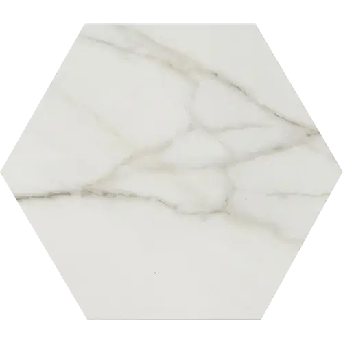 Mythique Marble Matte Hex Calacatta Venecia 8" x 9"