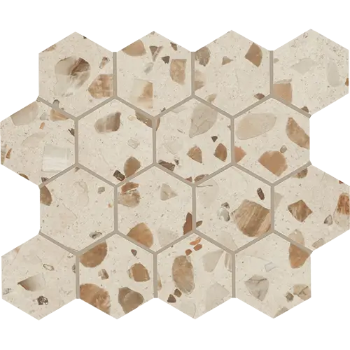 Curation Hex Splatter Stucco 15" x 12"