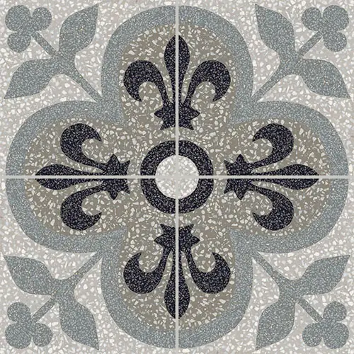 D_Segni Terrazo Fleur-De-Lis 8" x 8"