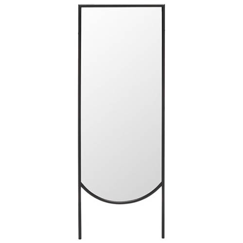 Patel, 25 Inch, Black, Iron Mirror
