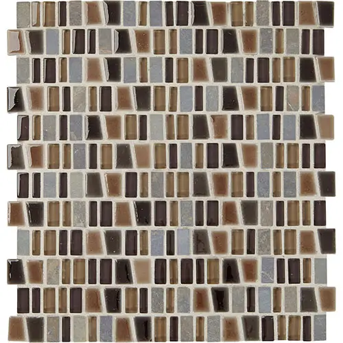 Midpark Mosaics Trapezoid Bark 12" x 12"