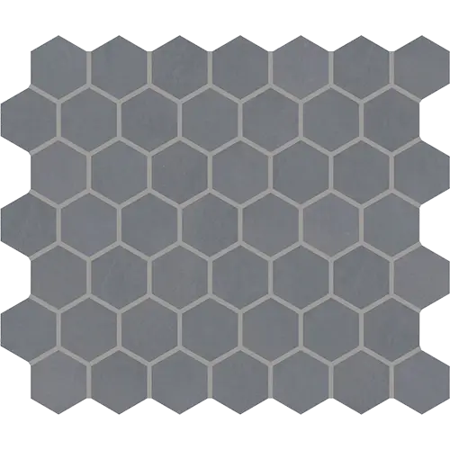 Moroccan Concrete Hex 1 1/2" Blue Gray