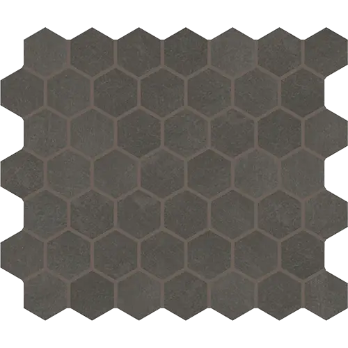 Moroccan Concrete Hex 1 1/2" Charcoal