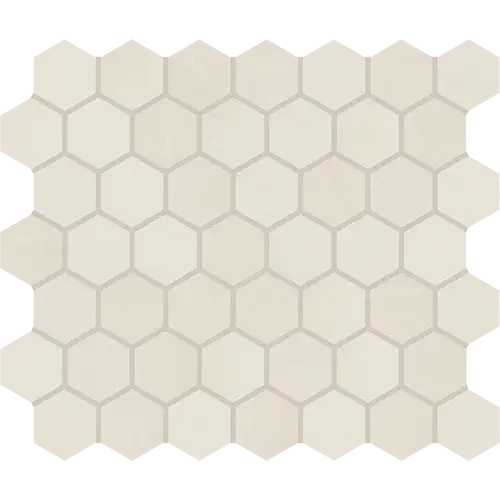Moroccan Concrete Hex 1 1/2" Off White