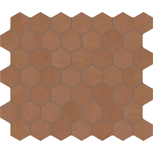 Moroccan Concrete Hex 1 1/2" Terra Cotta