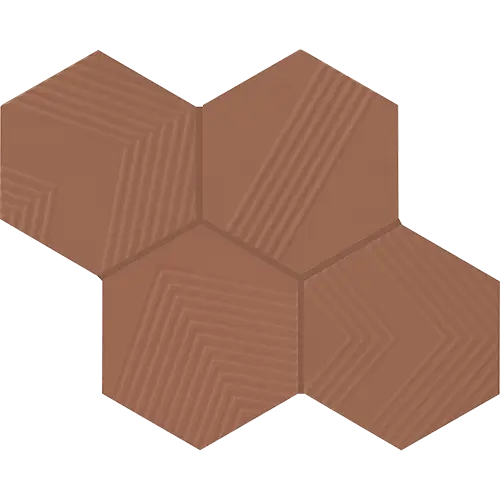 Rhyme and Reason 4" Hex Warm Terracotta
