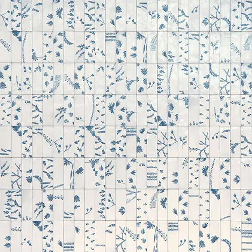 Rice Deco Leaf Bianco 2" x 6"