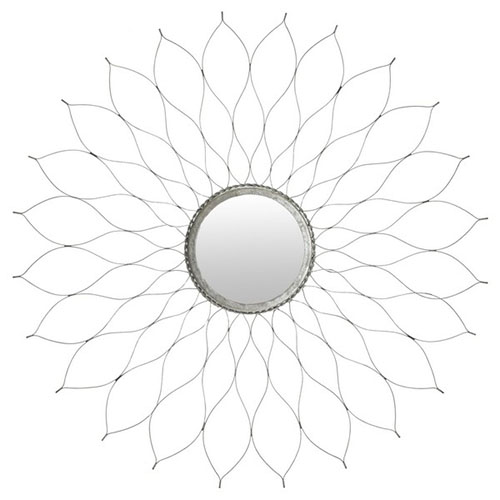 Flower Silver Mirror