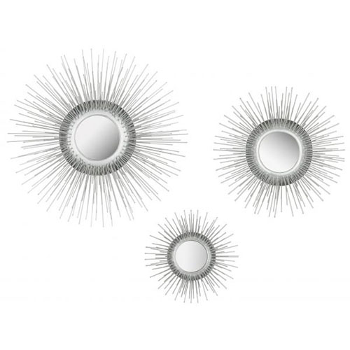 Sunburst Triptych Mirror Set Of 3