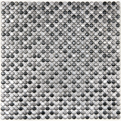Metal Mosaic tile Element Pixel Black