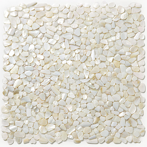 Stone Mosaic tile in Seashells Hula