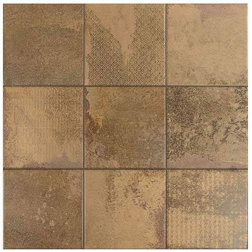 Porcelain tile Catalonia in Cora Cobre D 18x18 Matte