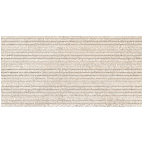 Porcelain tile Eterea Rigato in Perla and Avorio