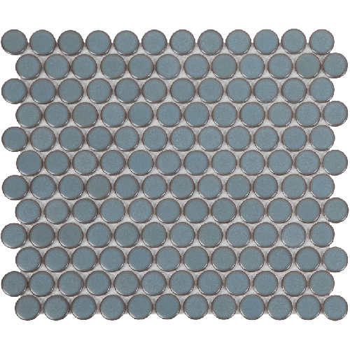 Chameleon Porcelain tile in Penny Rounds Denim Blue