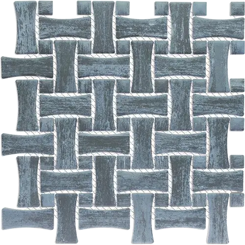 Cassis Dog Bone Basketweave Black w/ Black Dot