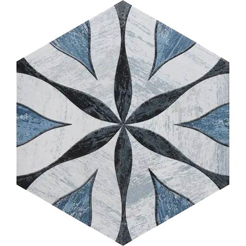 Cassis Hex Flower Black