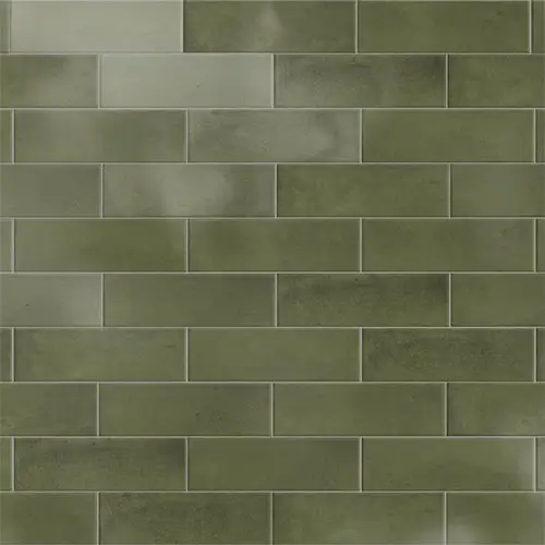 Coco Glossy Moss Verde 2" x 5 7/8"