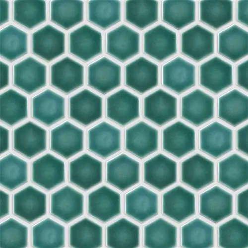 Hudson Due 2" Hex Emerald