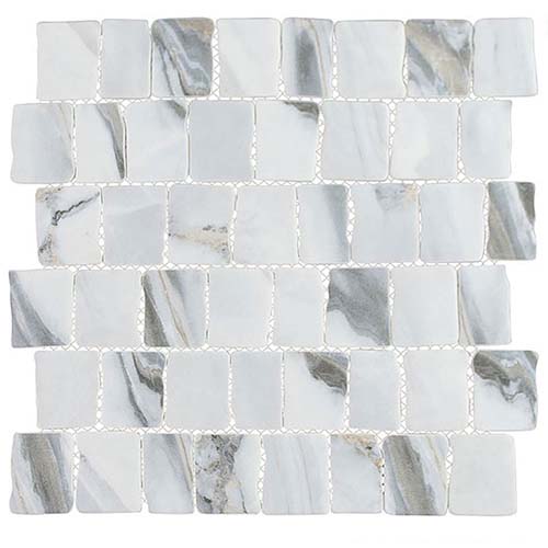 Recycled Glass Mosaic tile Illusion in Mirrors colorway