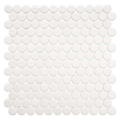 Glass Mosaic tile Meringue in Pavlova colorway