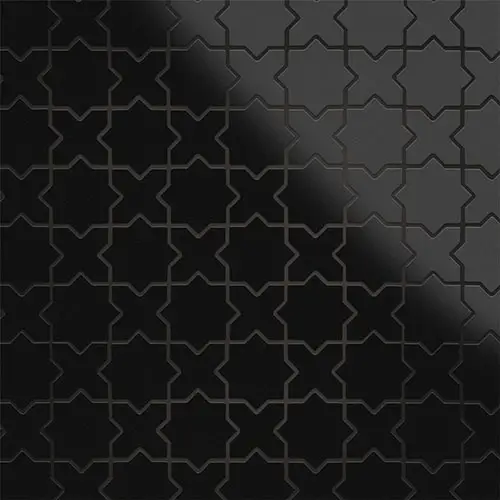 Metro 2" Star Matte Black w/ Matte Black Cross