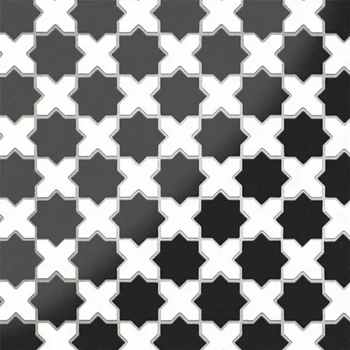 Metro 2" Star Matte Black w/ Matte White Cross