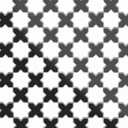 Metro 2" Star Matte White w/ Matte Black Cross