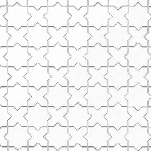 Metro 2" Star Matte White w/ Matte White Cross