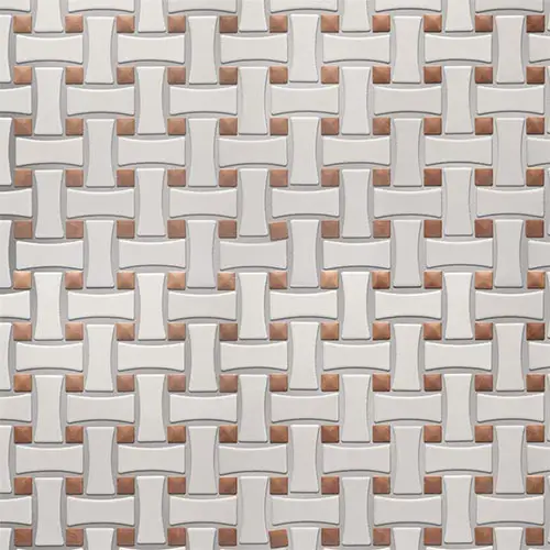 Sentier des Cotto Dot w/ White Dog Bone Basketweave
